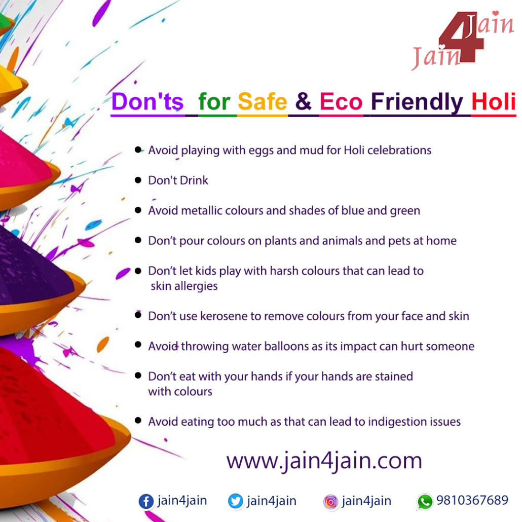 Don’ts for Safe and Eco-Friendly Holi