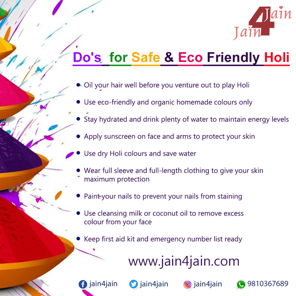 Dos for Safe and Eco-Friendly Holi